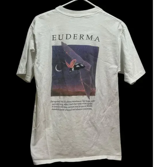 Vintage 90s Bat Conservation International Euderma Spotted Bat RARE Size Large - Picture 2 of 6